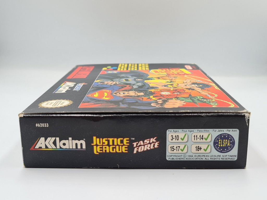 SNES Super Nintendo Justice League Task Force mit OVP und Anleitung EUR - T-Retro-Games 