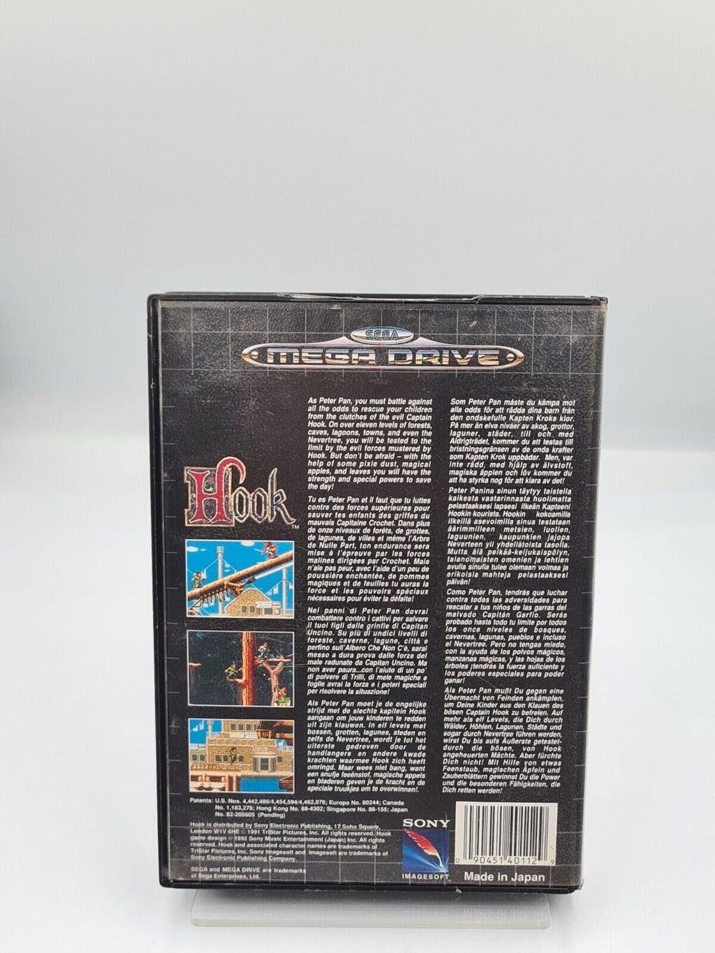 Sega Mega Drive Spiel Hook mit OVP und Anleitung Multi Language - T-Retro-Games 