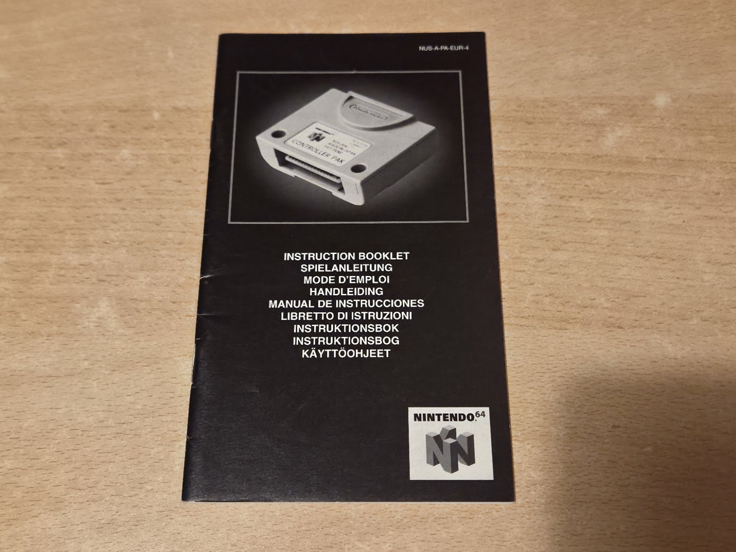 N64 Nintendo 64 Controller Pak  Spielanleitung Instruction Booklet EUR