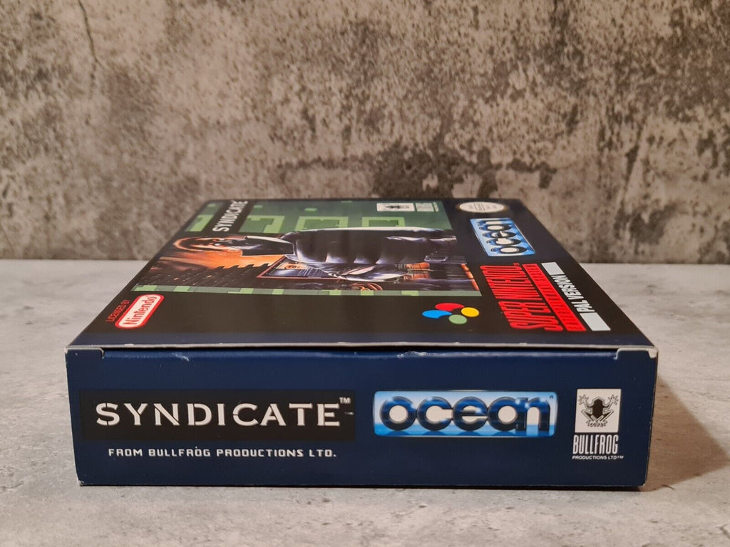 SNES Super Nintendo Syndicate mit OVP und Anleitung UKV - T-Retro-Games 