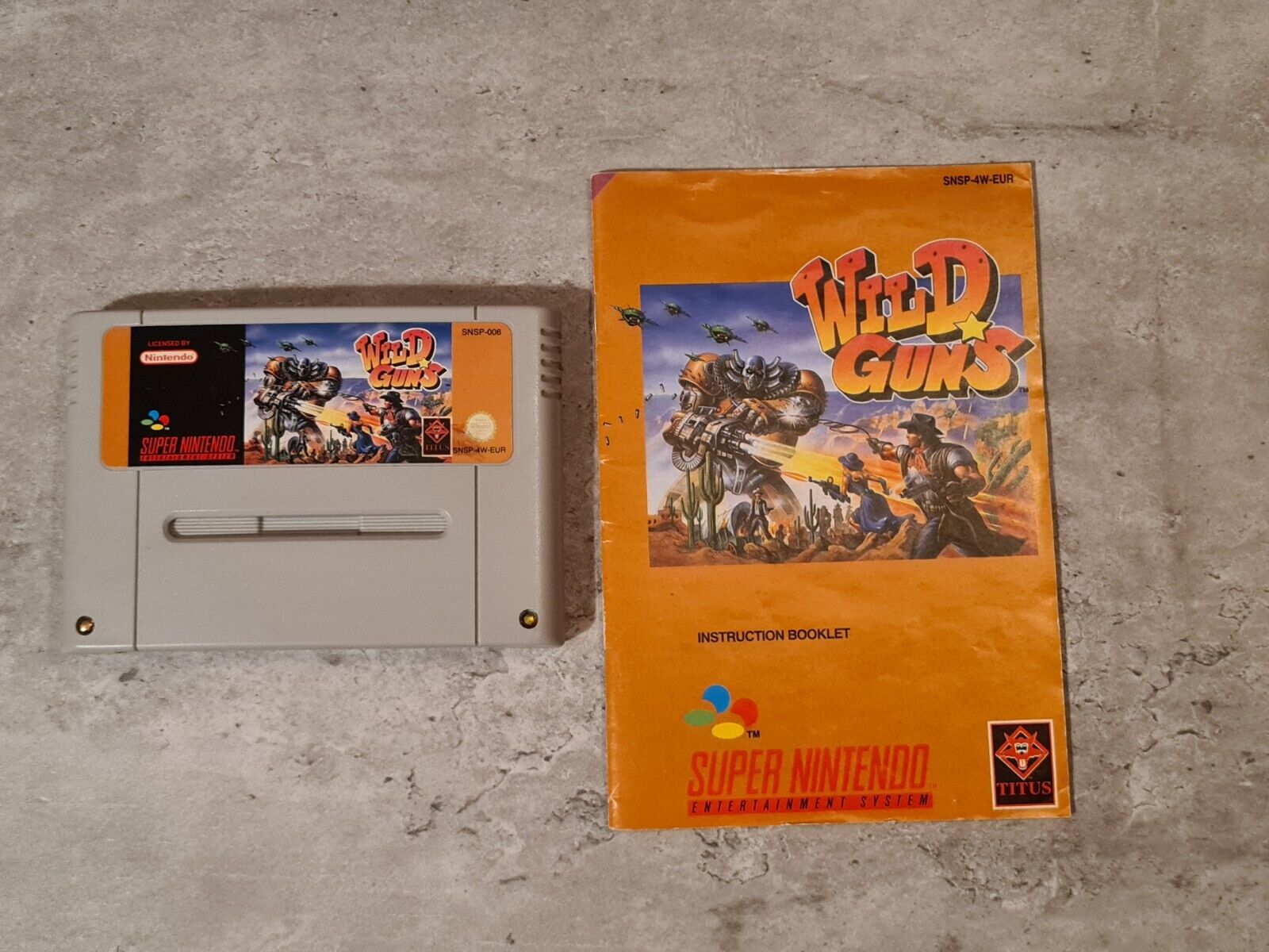 SNES Super Nintendo Wild Guns mit OVP und Anleitung EUR - T-Retro-Games 