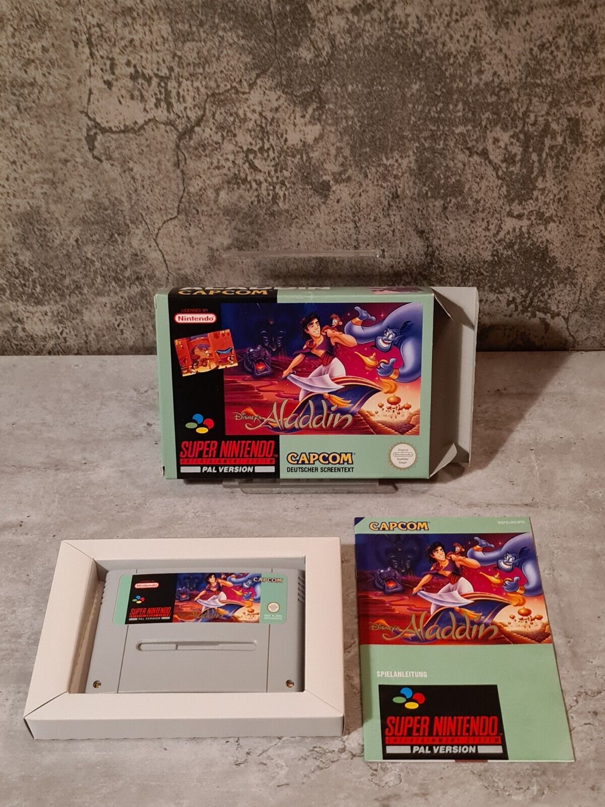 SNES Super Nintendo Disney's Aladdin mit OVP und Anleitung NOE/SFRG - T-Retro-Games 