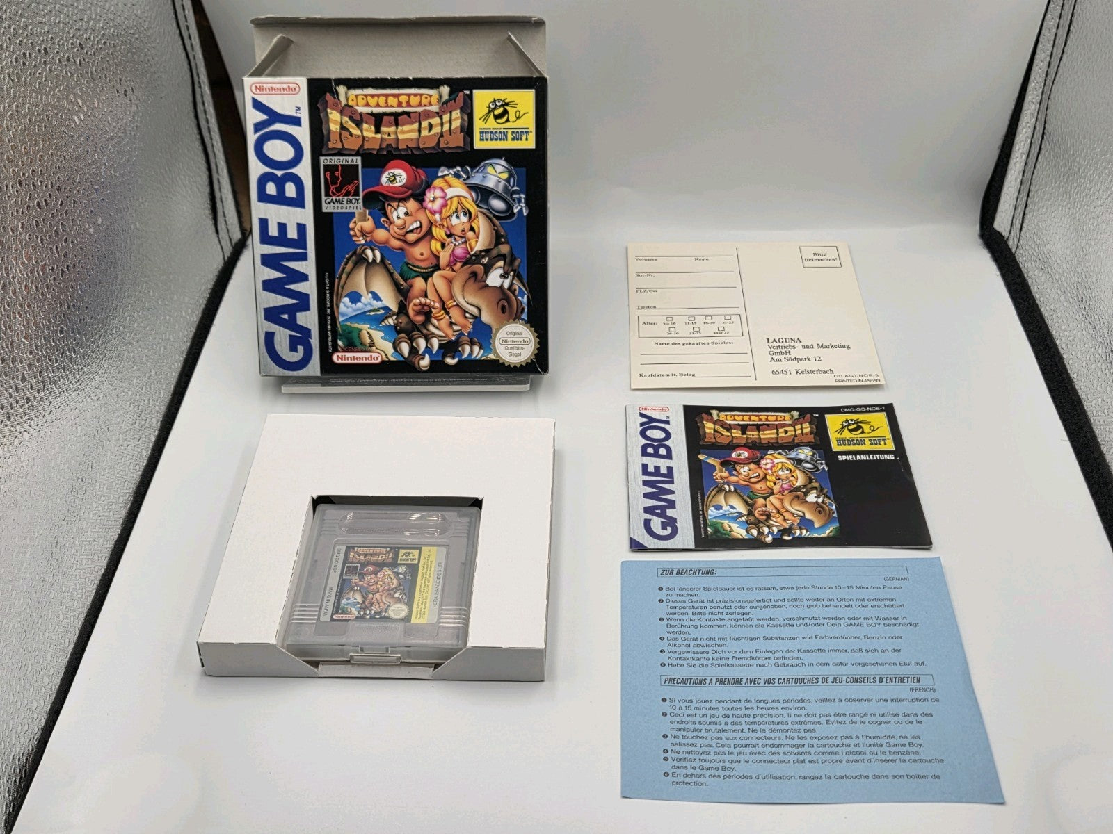 Nintendo Game Boy Classic Spiel Adventure Island II mit OVP und Anleitung NOE