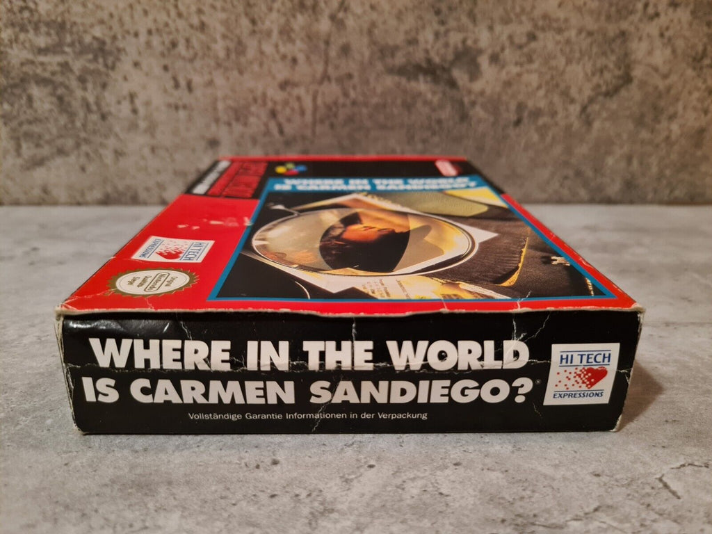 SNES Super Nintendo Where In This World is Carmen Sandiego + OVP + Anleitung NOE - T-Retro-Games 