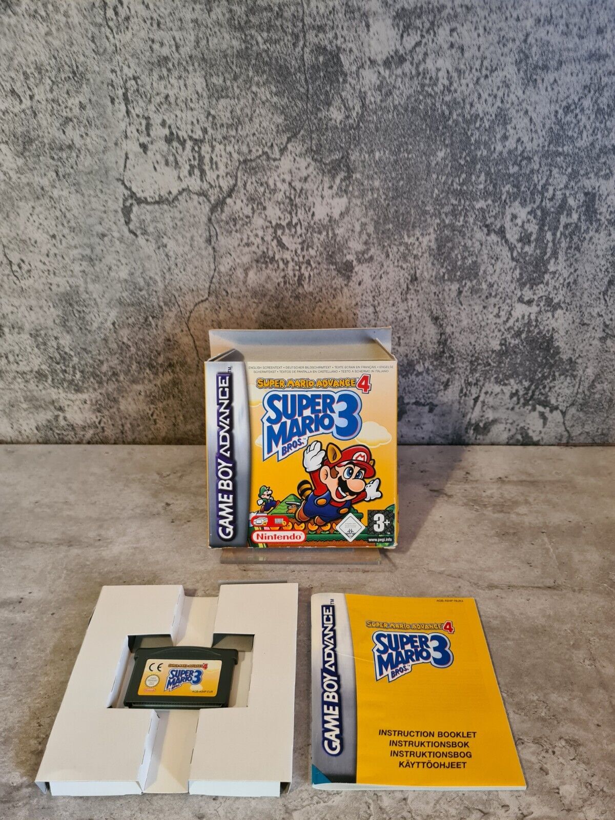 Nintendo Gameboy Advance Super Mario Bros. 3 mit OVP und Anleitung EUR - T-Retro-Games 