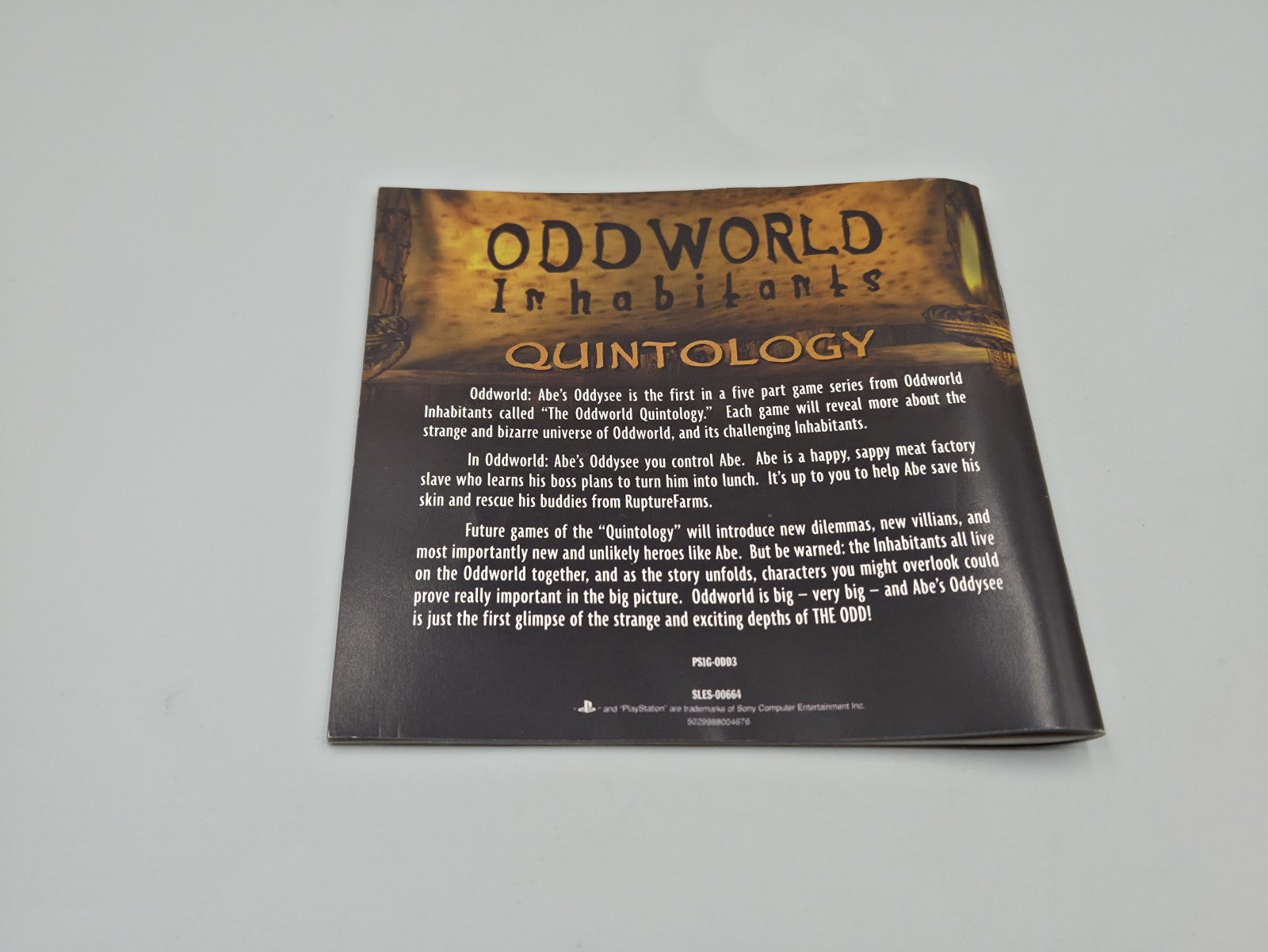 PS1 Playstation 1 Oddworld Abe's Oddysee mit OVP und Anleitung Englisch