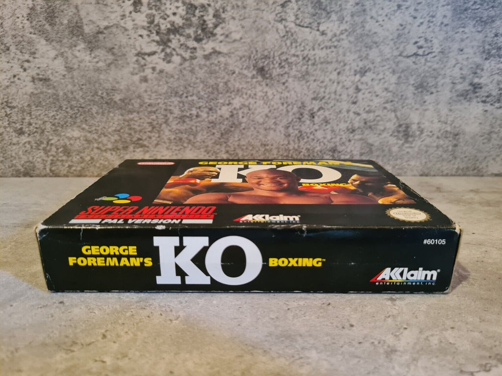 SNES Super Nintendo George Foreman's KO Boxing mit OVP und Anleitung NOE - T-Retro-Games 