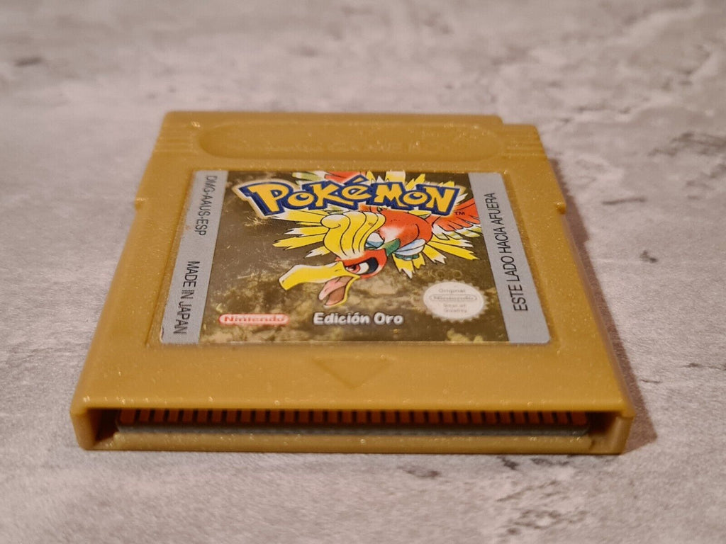 Nintendo Game Boy Color Spiel Pokemon Ediciòn Oro ESP Modul Speichert - T-Retro-Games 