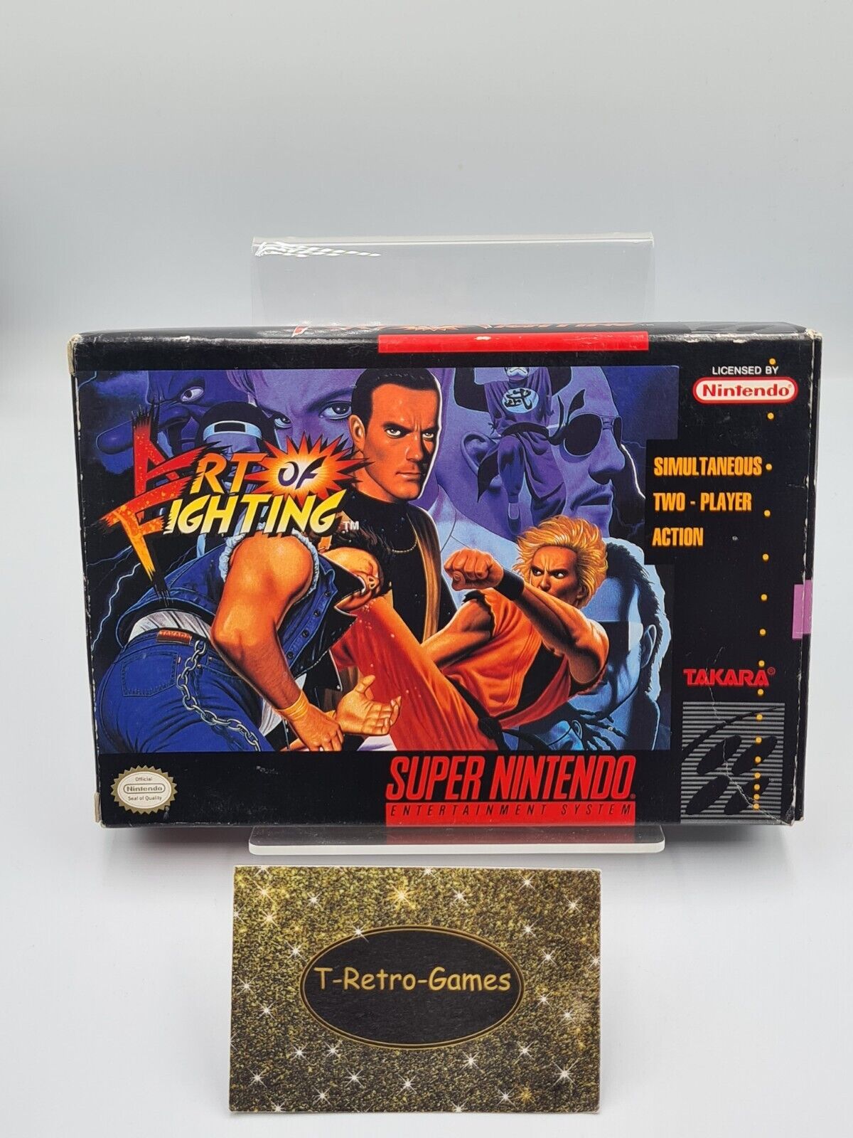 SNES Super Nintendo Art of Fighting mit OVP und Anleitung NTSC-USA - T-Retro-Games 