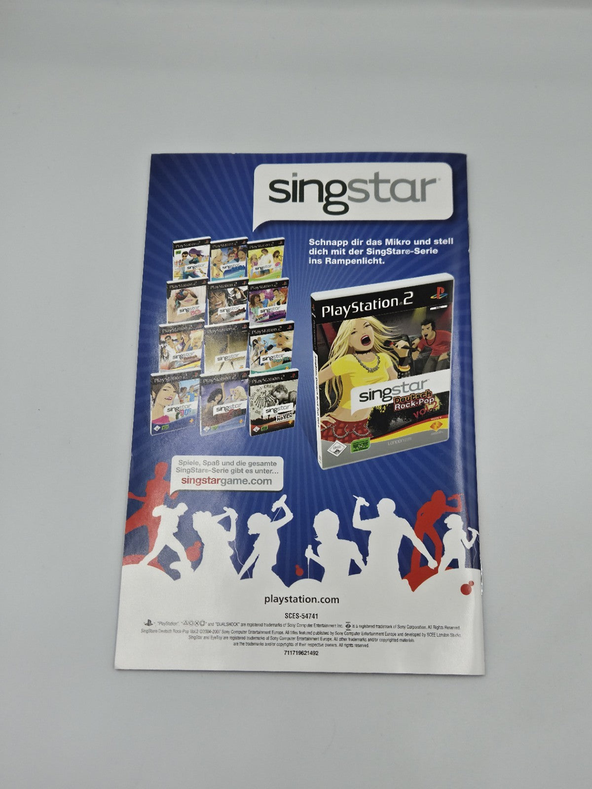 PS2 Playstation 2 Spiel Singstar Deutsch Rock-Pop mit OVP +  Anleitung