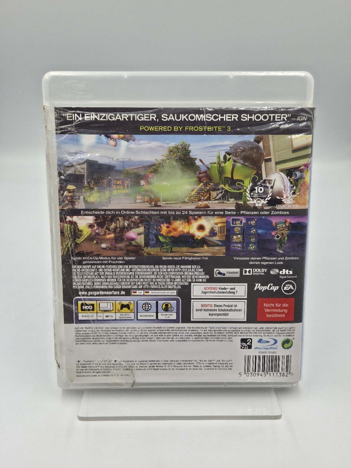PS3 Playstation 3 Spiel Plants vs. Zombies mit OVP und Anleitung Deutsch