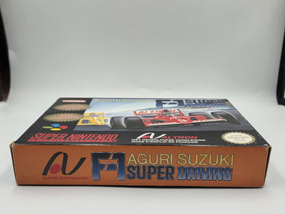 SNES Super Nintendo Aguri Suzuki F-1 Super Driving mit OVP und Anleitung FAH