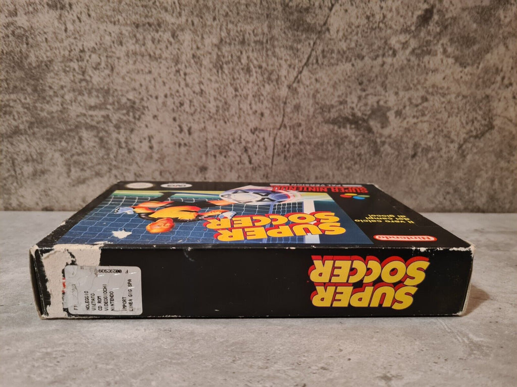SNES Super Nintendo Super Soccer mit OVP und Anleitung ITA - T-Retro-Games 