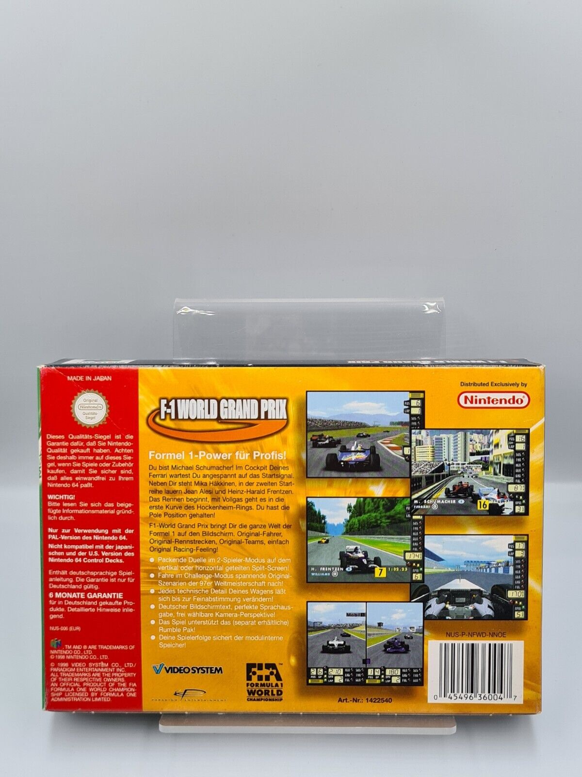 N64 Nintendo 64 F-1 World Grand Prix mit OVP und Anleitung NOE - T-Retro-Games 
