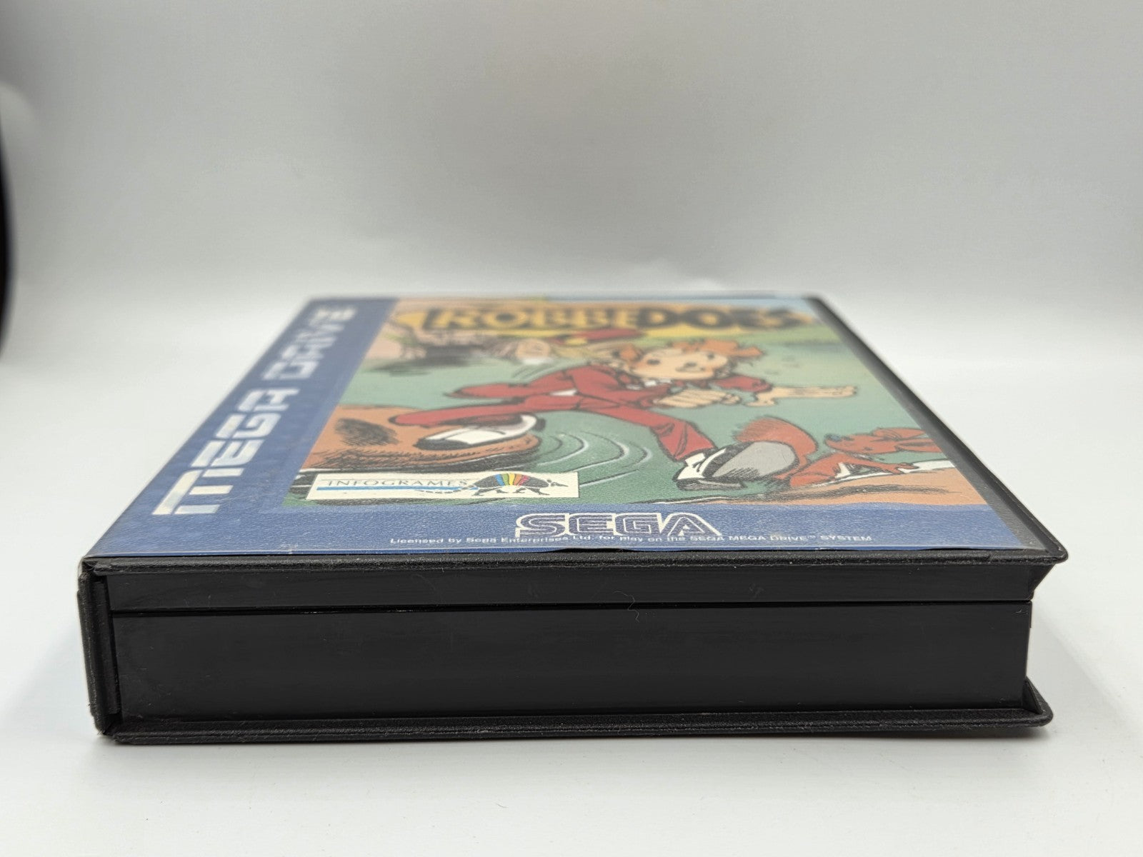 Sega Mega Drive Spiel Robbedoes / Spirou mit OVP und Anleitung Multi Language 