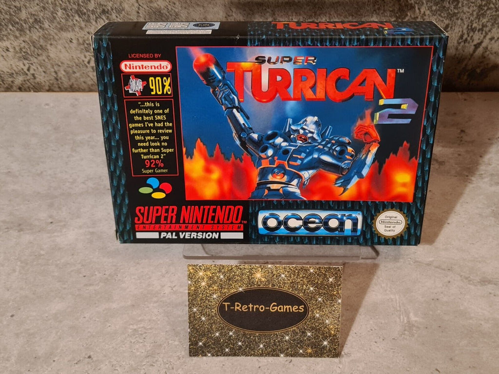 SNES Super Nintendo Super Turrican 2 mit OVP und Anleitung UKV - T-Retro-Games 