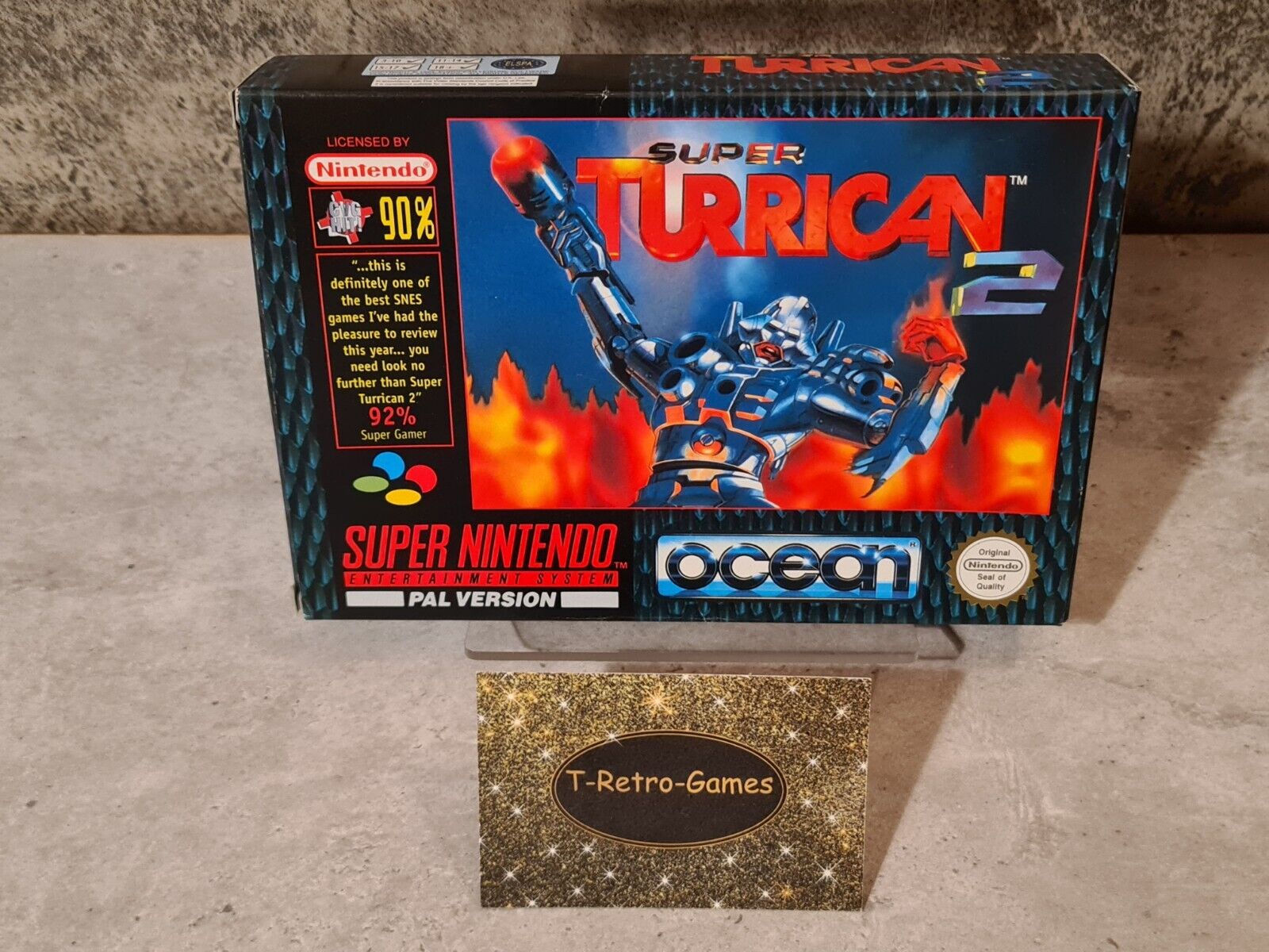 SNES Super Nintendo Super Turrican 2 mit OVP und Anleitung UKV - T-Retro-Games 