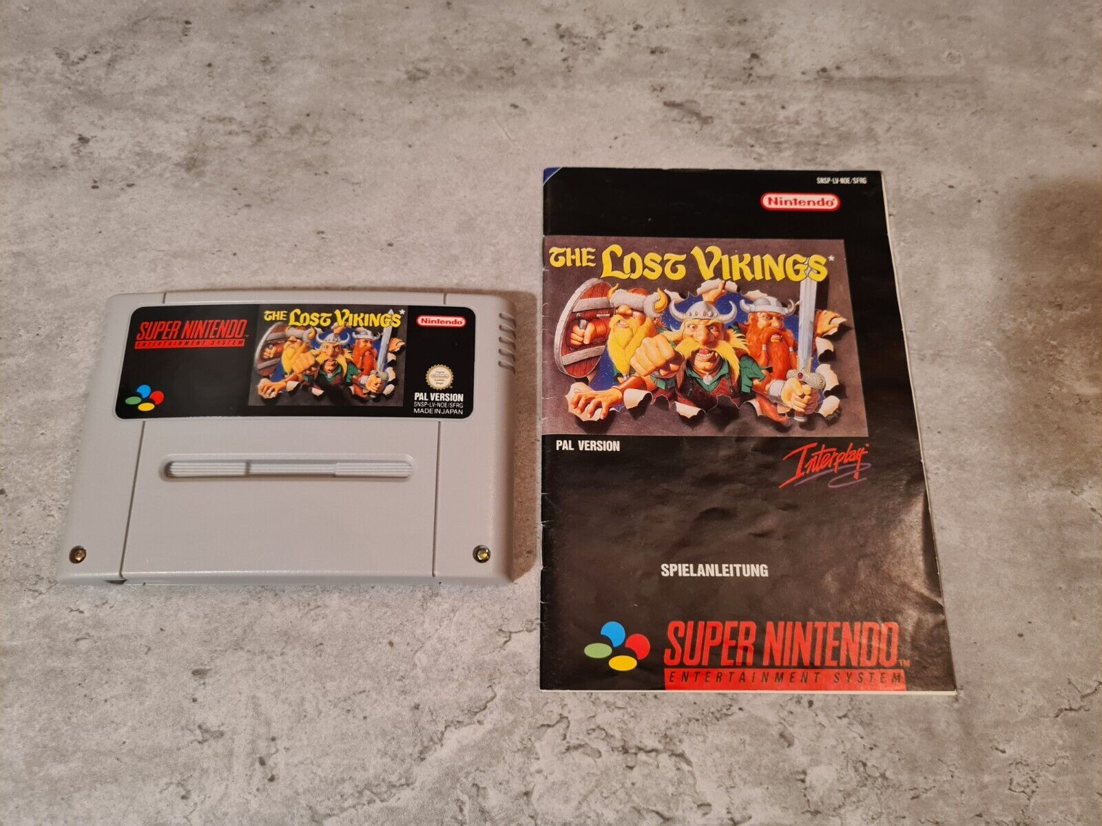 SNES Super Nintendo The Lost Vikings mit OVP und Anleitung NOE / SFRG - T-Retro-Games 