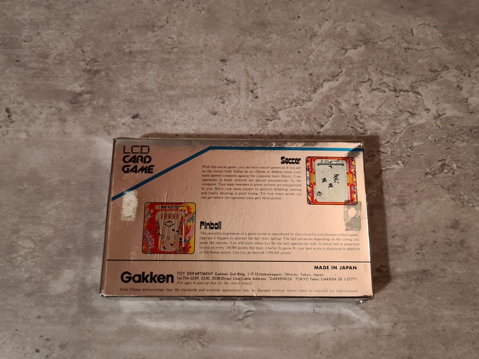 LCD Card Game Soccer Gakken OVP - T-Retro-Games 