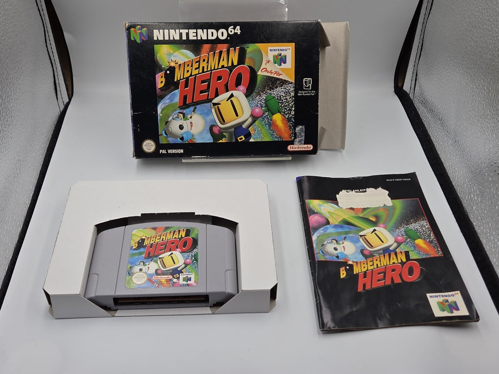 N64 Nintendo 64 Bomberman Hero mit OVP und Anleitung NOE