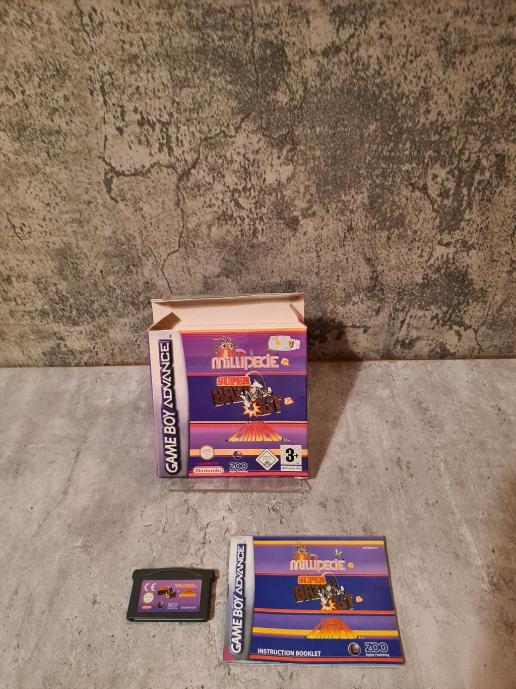 Gameboy Advance Milipede & Super Breakout & Lunar Lander + OVP und Anleitung EUR - T-Retro-Games 