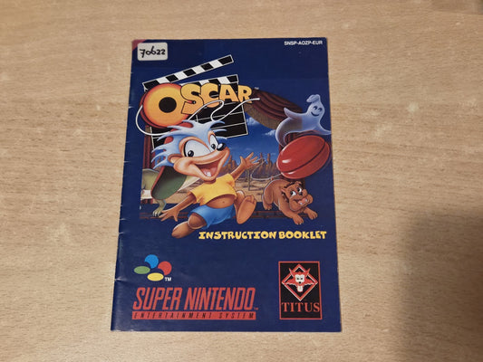 SNES Super Nintendo Oscar Spielanleitung Instruction Booklet EUR