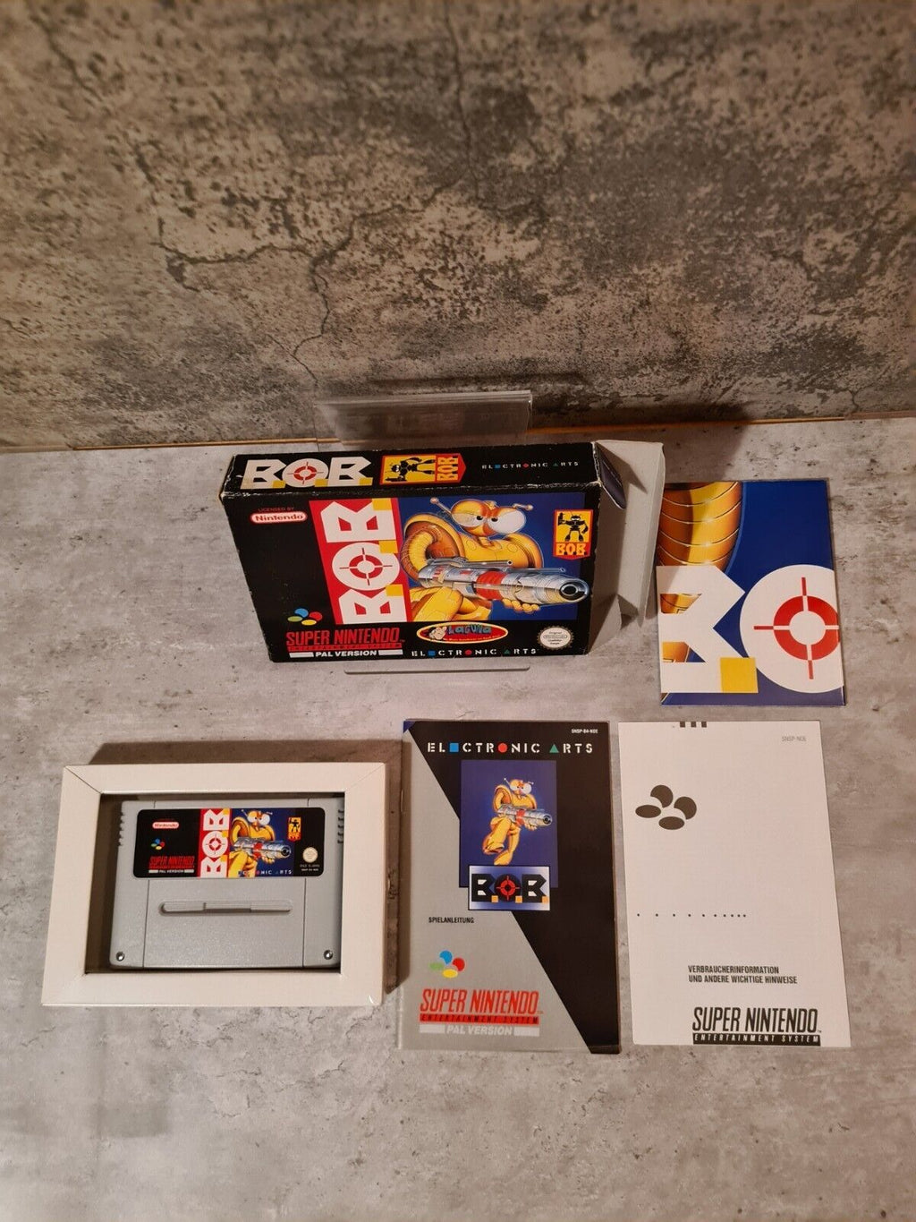 SNES Super Nintendo B.O.B. mit OVP und Anleitung + Poster NOE - T-Retro-Games 