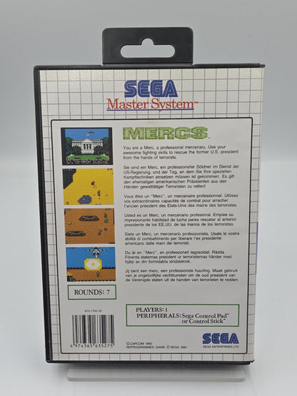 Sega Master System Mercs mit OVP und Anleitung Multi Language 