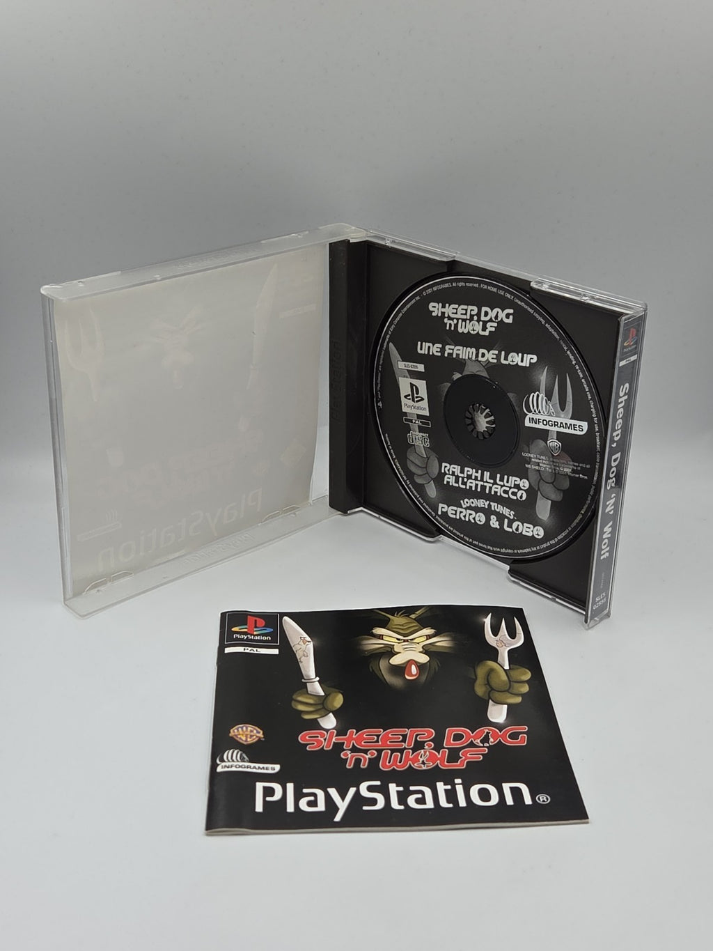 PS1 Playstation 1 Spiel Sheep, Dog 'N Wolf mit OVP und Anleitung Deutsch