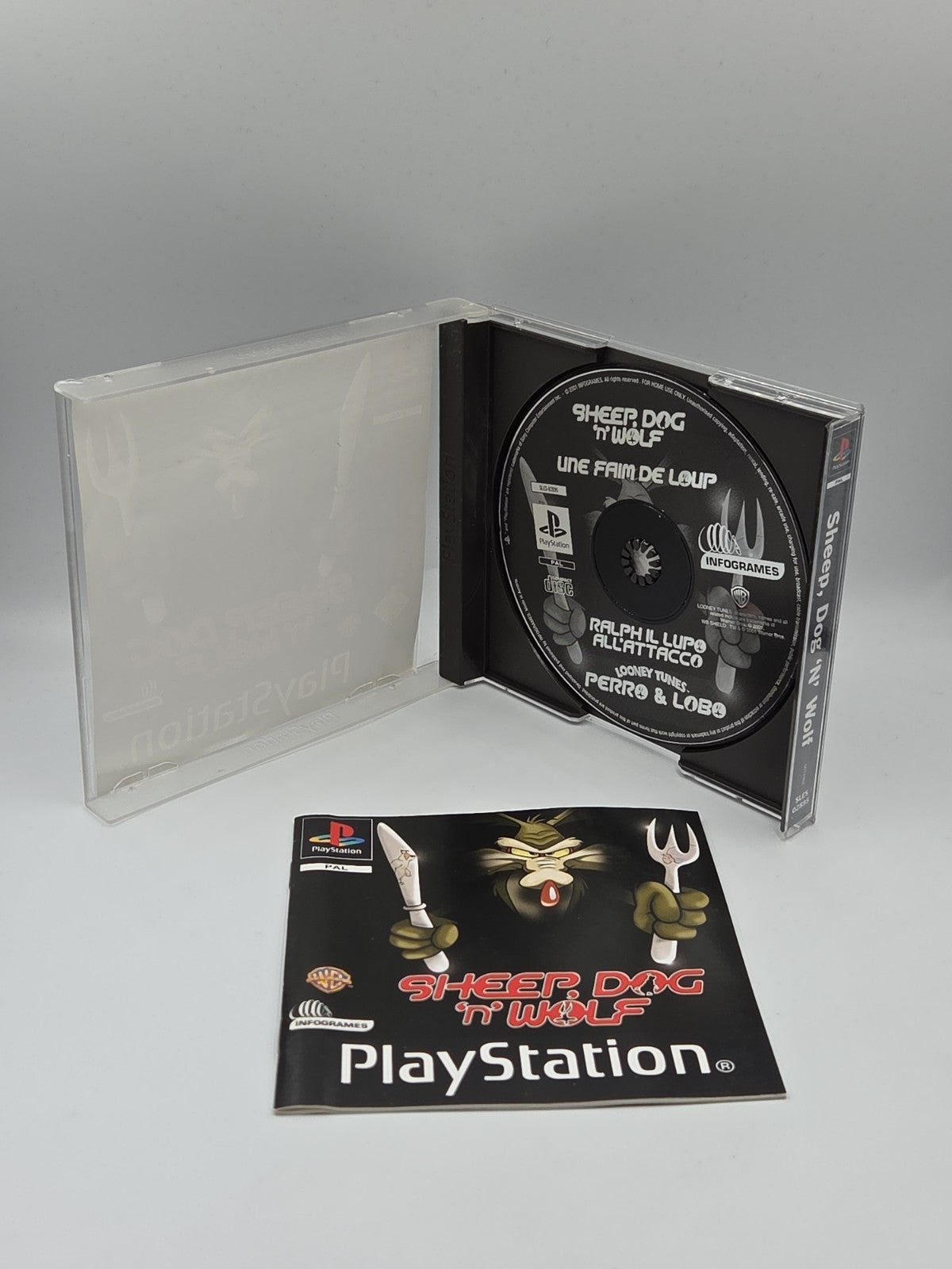 PS1 Playstation 1 Spiel Sheep, Dog 'N Wolf mit OVP und Anleitung Deutsch
