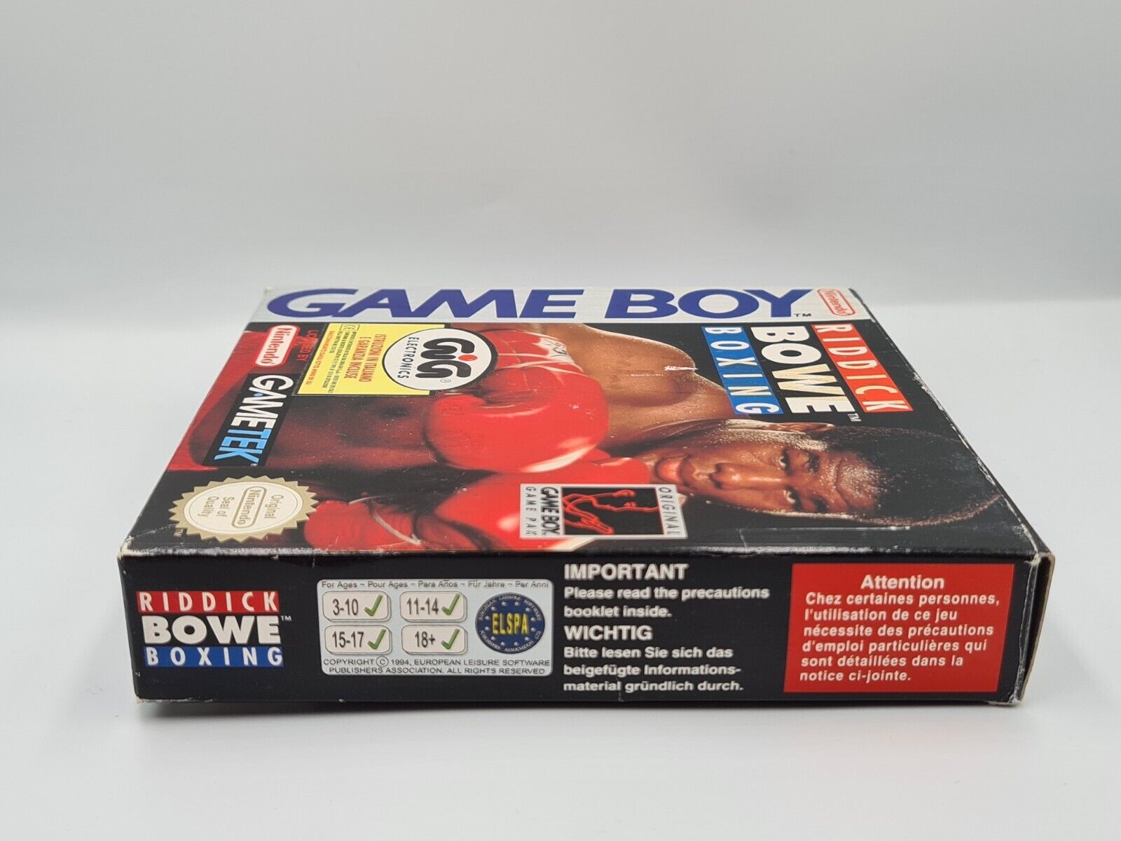 Nintendo Game Boy Classic Riddick Bowe Boxing mit OVP und Anleitung EUR - T-Retro-Games 