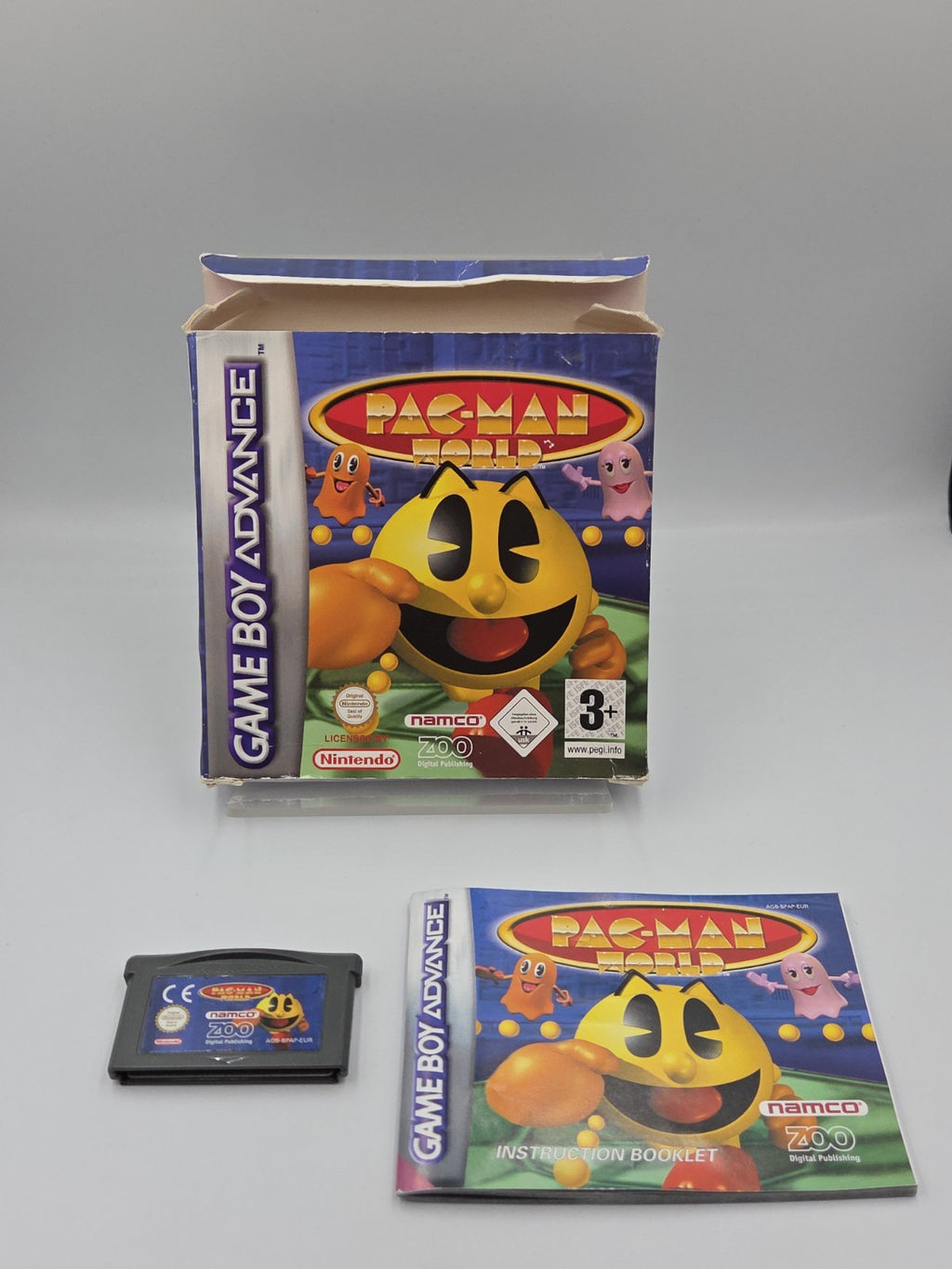 Nintendo Game Boy Advance Spiel Pac-Man World mit OVP und Anleitung EUR
