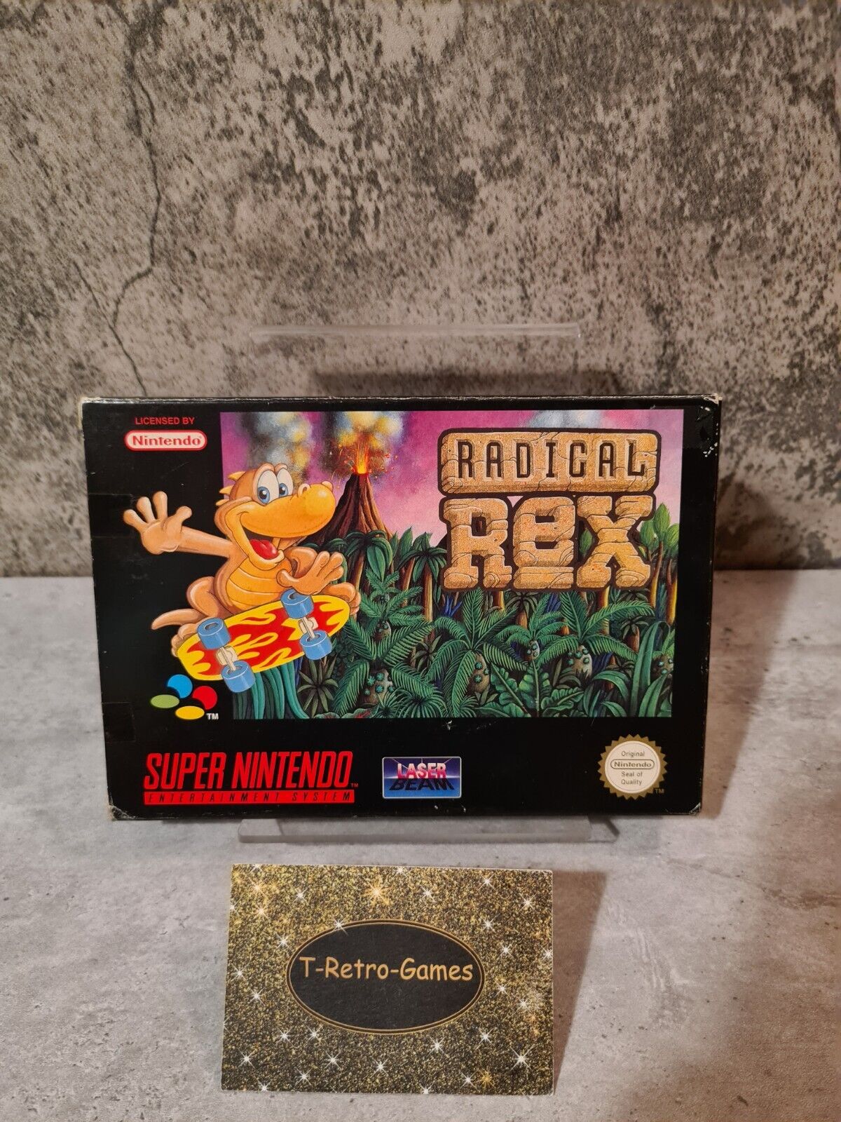 SNES Super Nintendo Radical Rex mit OVP und Anleitung EUR - T-Retro-Games 