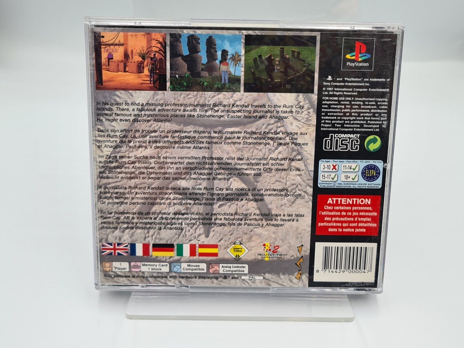PS1 Playstation 1 Ark of Time mit OVP und Anleitung Multilingual - T-Retro-Games 