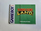 Nintendo Game Boy Classic Donkey Kong Land Instruction Booklet GPS