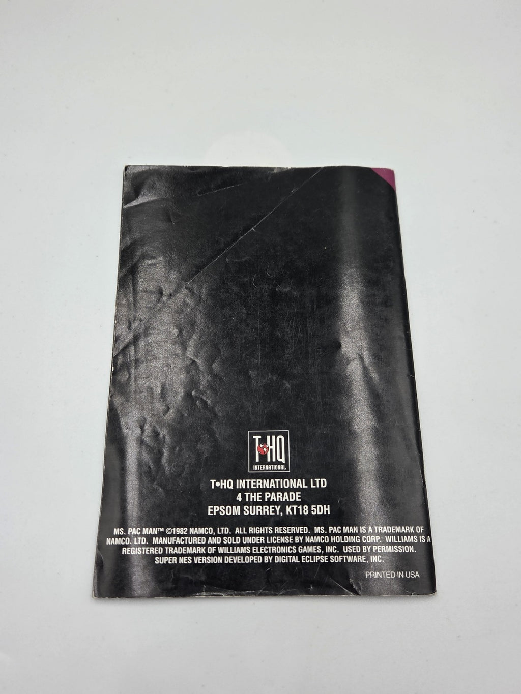 SNES Super Nintendo Ms. Pac-Man Spielanleitung Instruction Booklet EUR