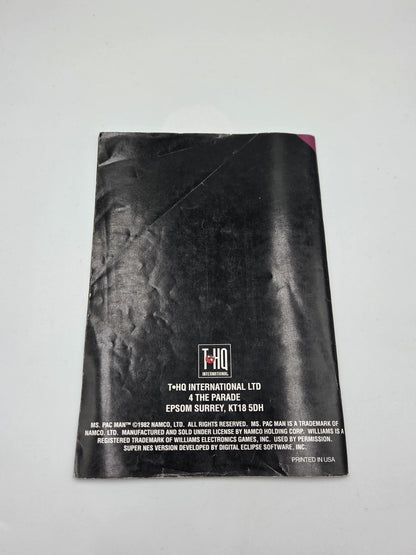 SNES Super Nintendo Ms. Pac-Man Spielanleitung Instruction Booklet EUR