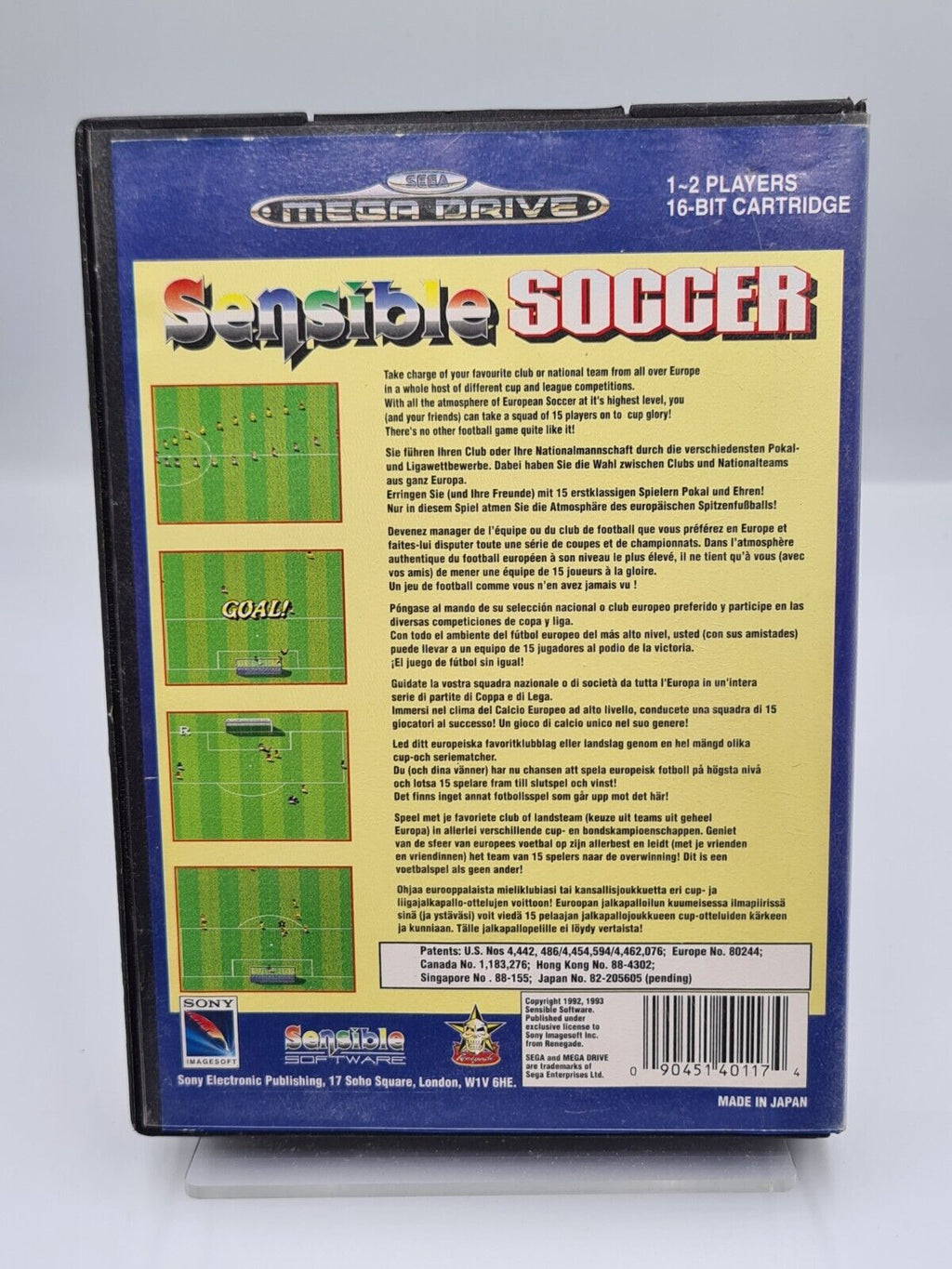 Sega Mega Drive Spiel Sensible Soccer mit OVP und Anleitung Multi Language - T-Retro-Games 