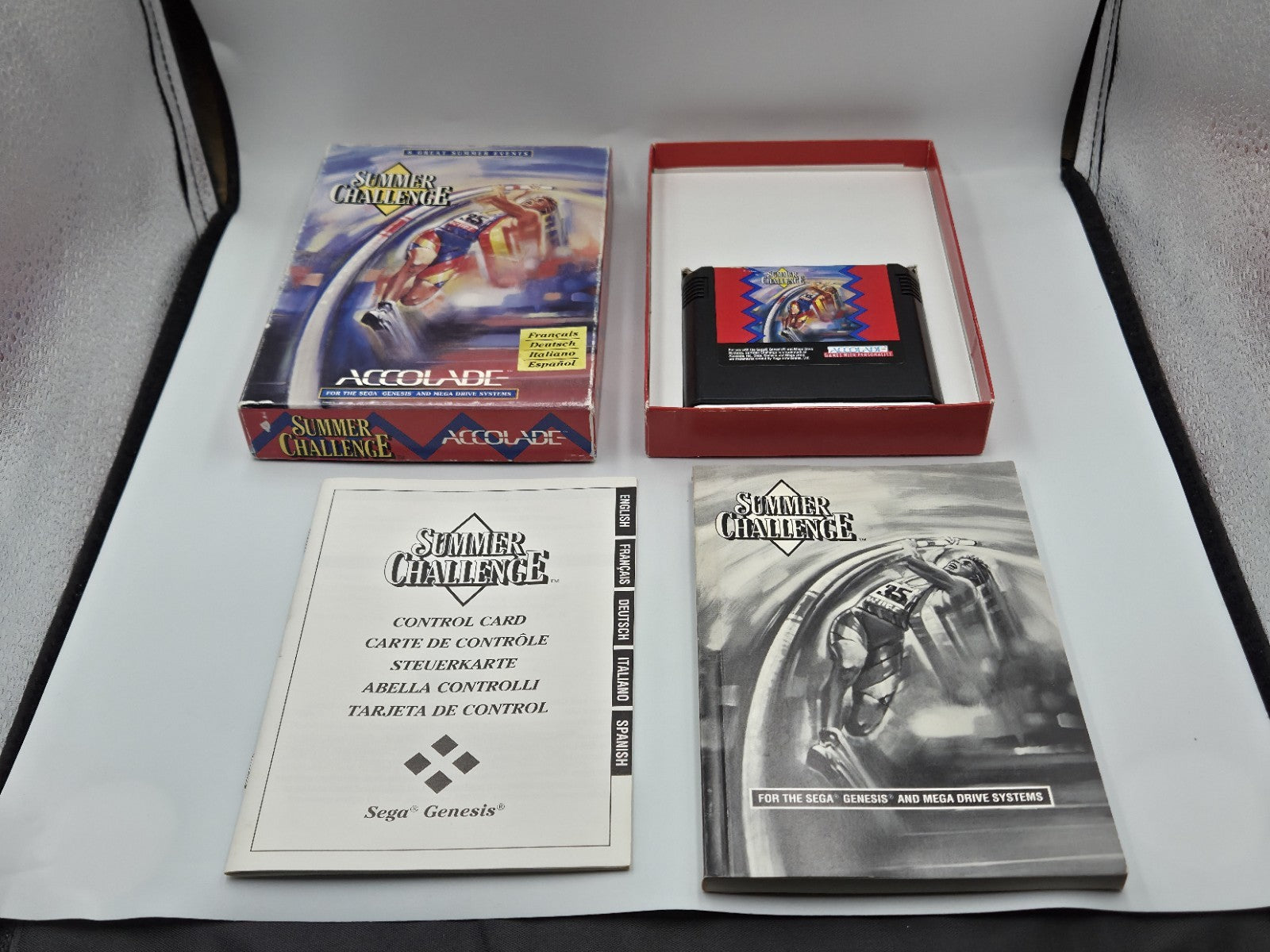 Sega Mega Drive / Genesis Spiel Summer Challenge mit OVP und Anleitung 