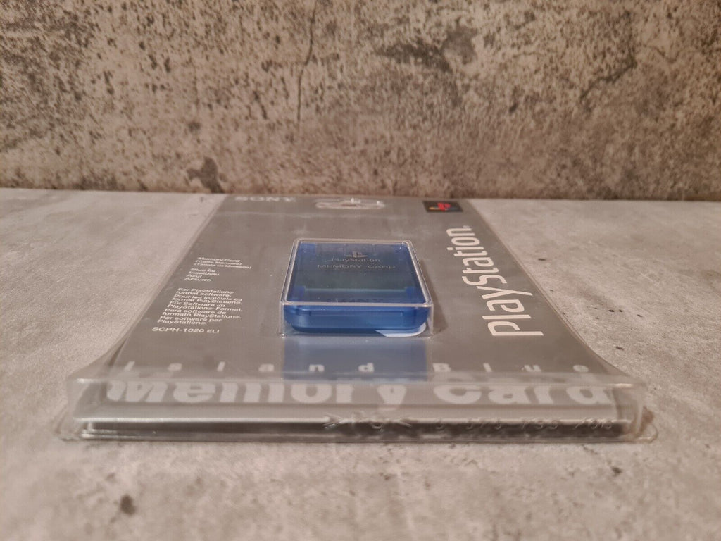 PS1 Sony Playstation Memory Card Sealed Neu New Inselblau SCPH-1020 - T-Retro-Games 
