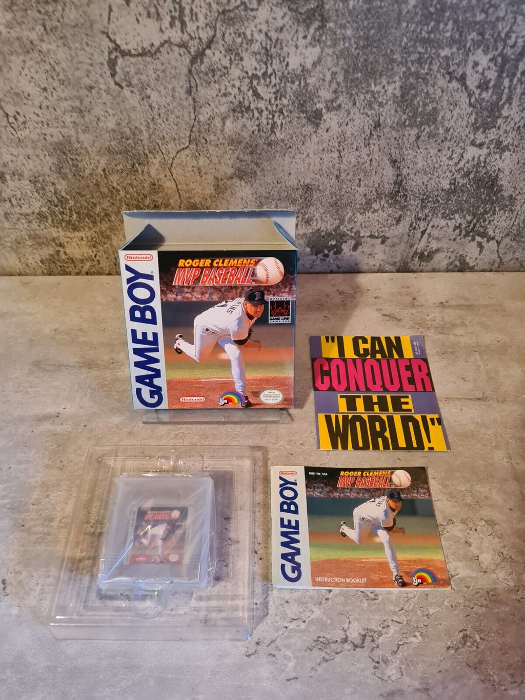 Nintendo Game Boy Classic Roger Clemens MVP Baseball mit OVP und Anleitung USA - T-Retro-Games 