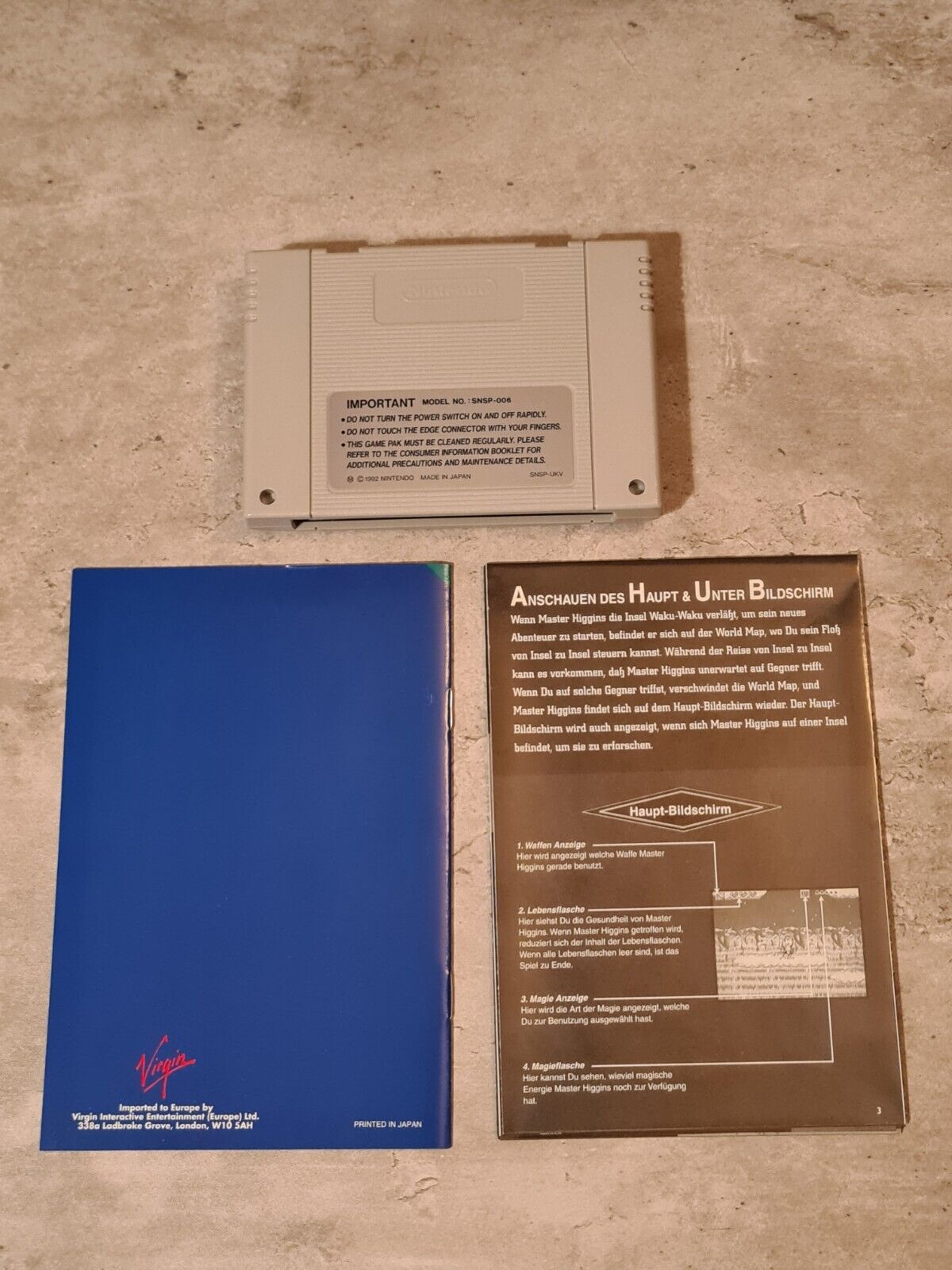 SNES Super Nintendo Super Adventure Island II mit OVP und Anleitung + Poster UKV - T-Retro-Games 