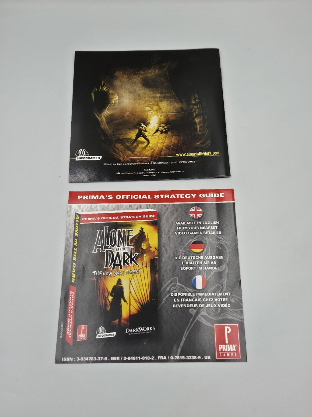PS1 Spiel Alone in The Dark The New Nightmare mit OVP und Anleitung Deutsch
