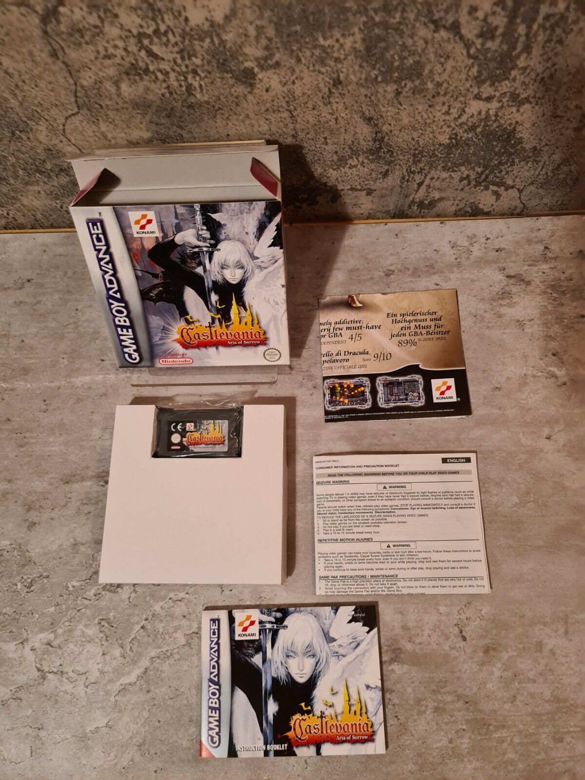 Nintendo Gameboy Advance Castlevania Aria of Sorrow + OVP+Anleitung + Poster EUR - T-Retro-Games 