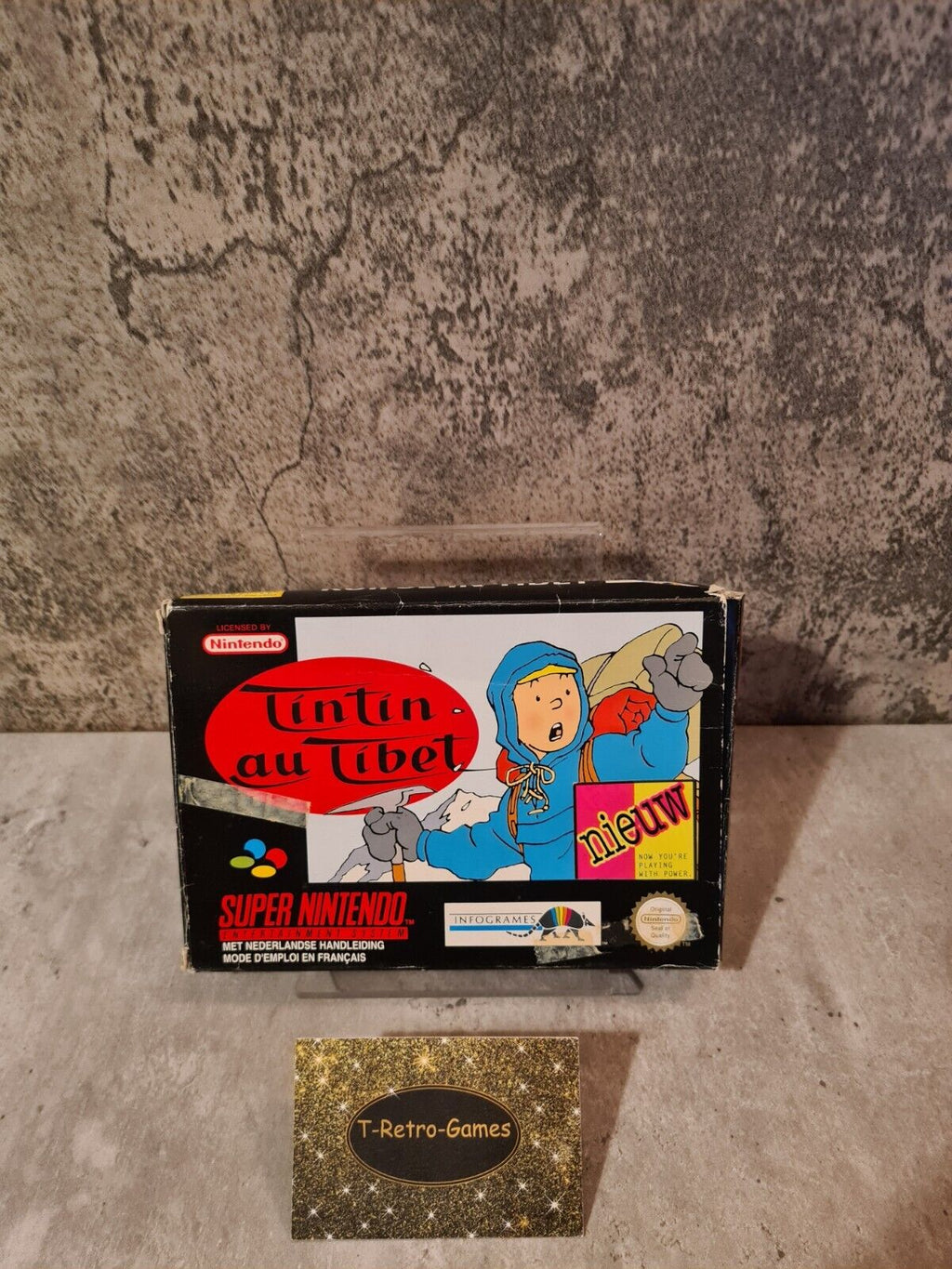 SNES Super Nintendo TinTin au Tibet mit OVP und Anleitung FAH - T-Retro-Games 