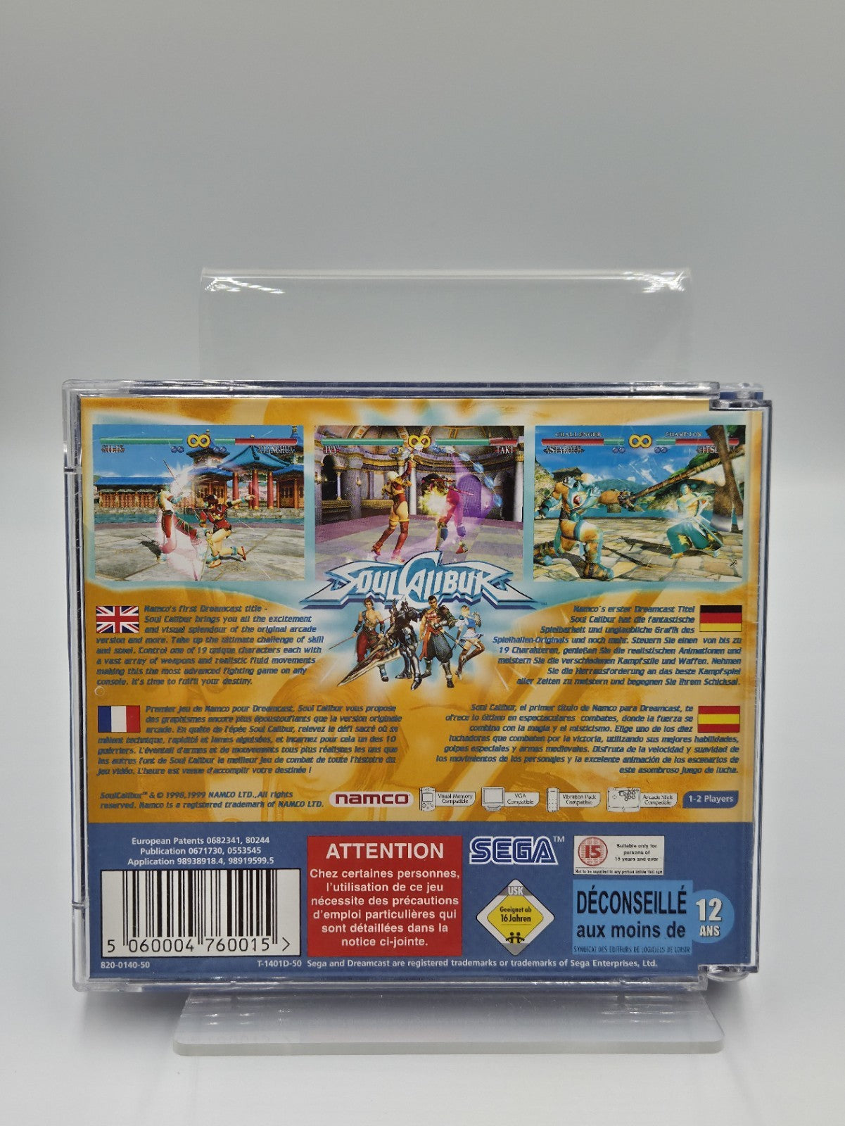 Sega Dreamcast Soul Calibur mit OVP und Anleitung Multilingual 