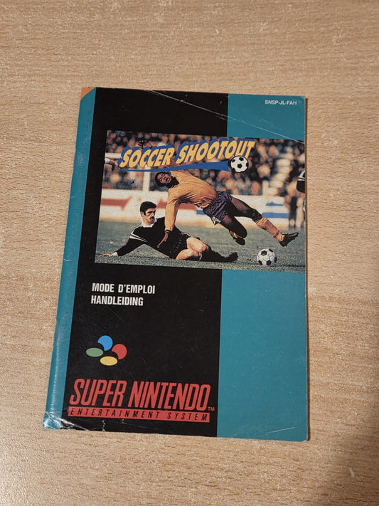 SNES Super Nintendo Soccer Shootout Instruction Booklet FAH