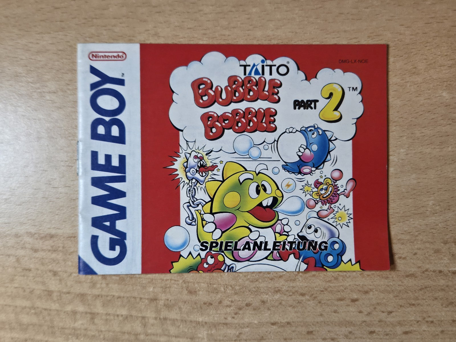 Nintendo Game Boy Classic Bubble Bobble Part 2 Spielanleitung NOE