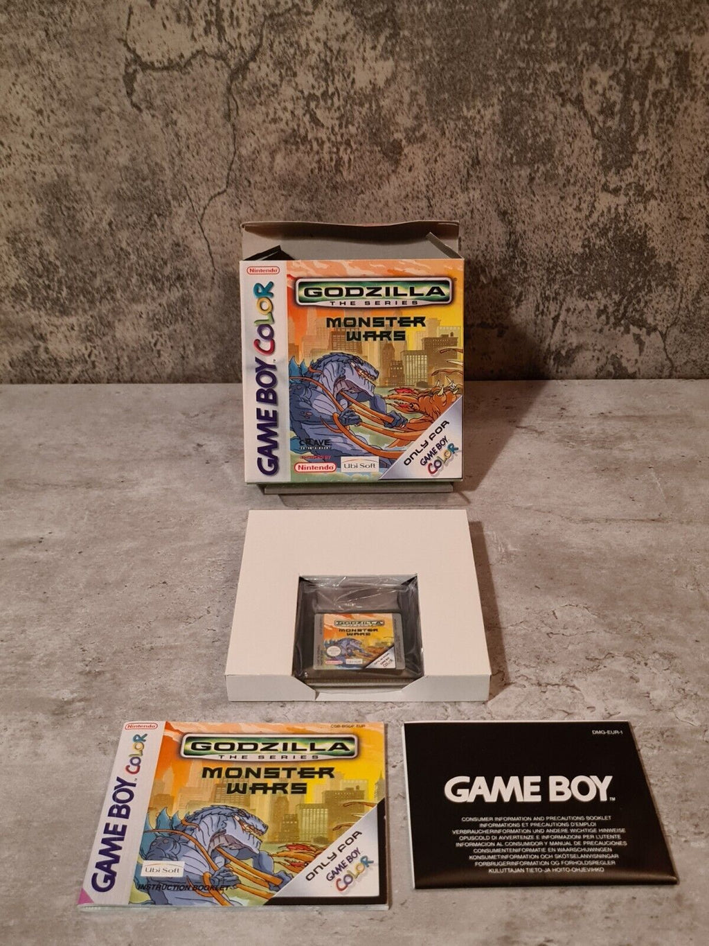 Game Boy Color Godzilla The Series Monster Wars mit OVP und Anleitung EUR - T-Retro-Games 