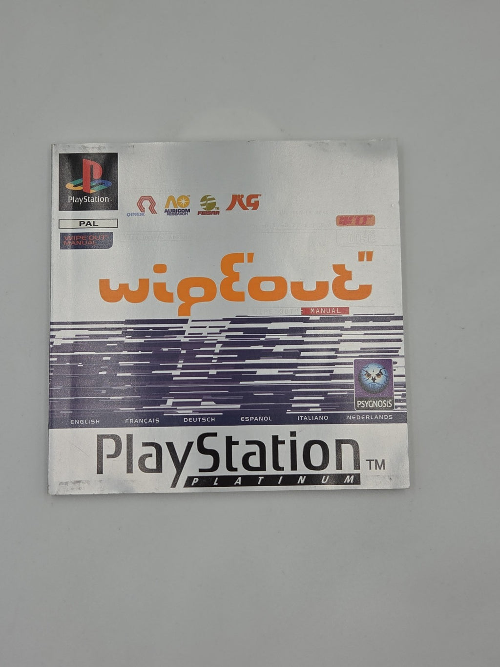 PS1 Playstation 1 Spiel wipEout mit OVP und Anleitung Multilingual